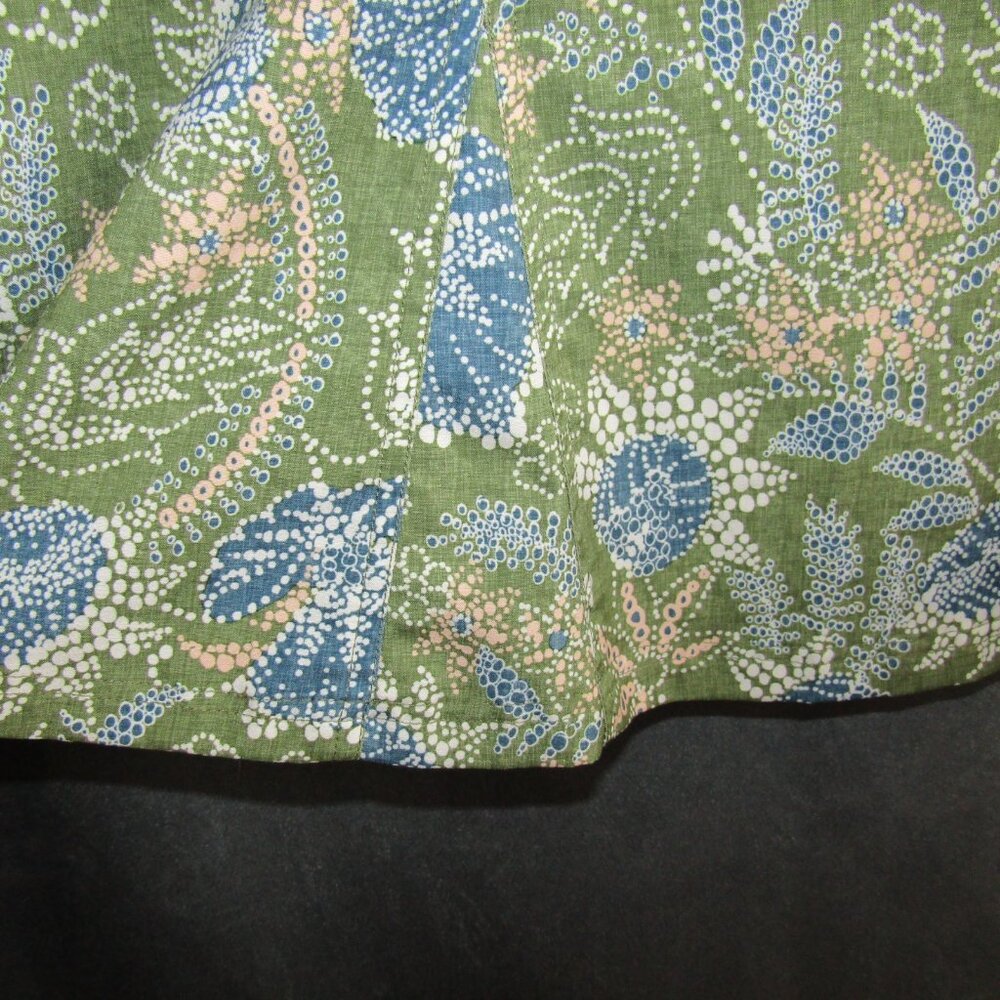 RipSkirt Hawaii Skirt Size XXL Green Blue Floral 19.5 In Length 2 Wrap Pockets - Picture 3 of 10